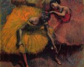 埃德加 德加 : Two Dancers in Yellow and Pink